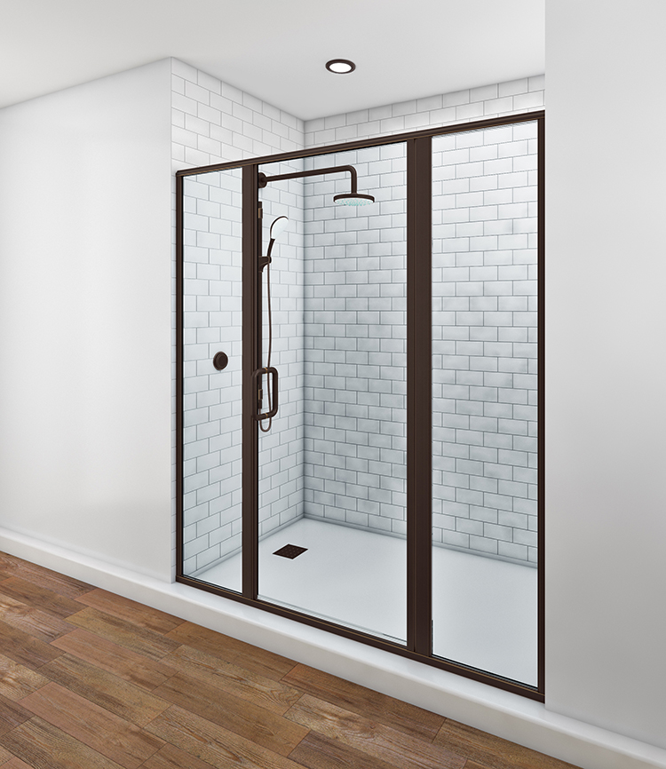 15. Classic-SWING DOOR WITH 2 IN LINE PANEL_STRIPED_OIL RUBBED BRONZE